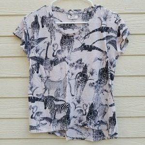 Madewell Safari Print Blouse, Small
